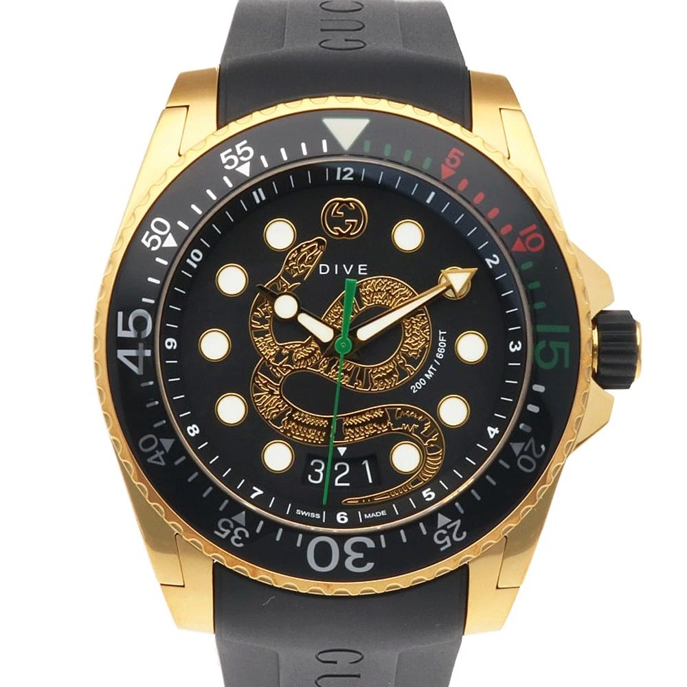 GUCCI DIVE SNAKE WATCHES STAINLESS STEEL WATCH (1 of 4)