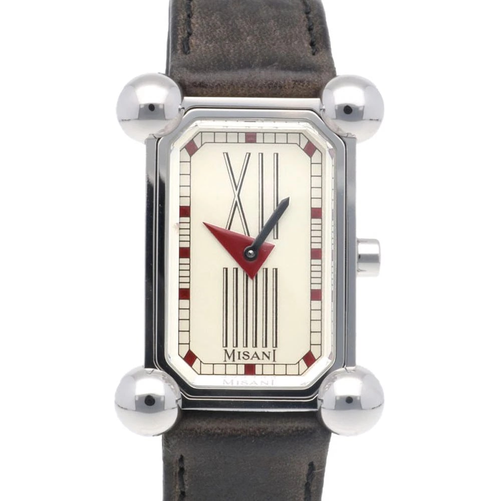 MISANI HERMITAGE WATCHES STAINLESS STEEL WATCH: MISANI Hermitage Watches Stainless Steel Watch Brand: MISANI Type/Style: Wristwatch Material: Stainless Steel Color: Silver / black x Ivory Size: Case:W1.0inch x H1.4inch/ W25.5mm x H34.5mm Band Lengt