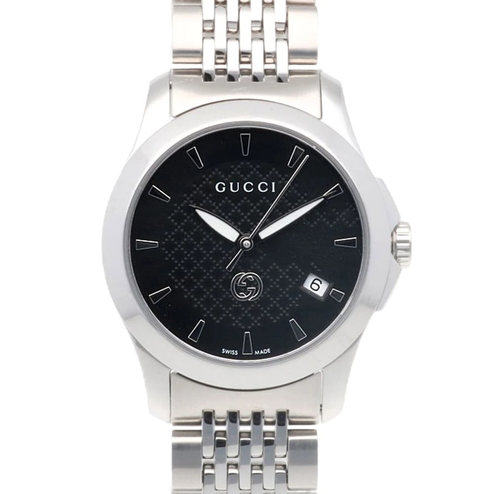 GUCCI G TIMELESS WATCHES STAINLESS STEEL WATCH: GUCCI G timeless Watches Stainless Steel Watch Brand: GUCCI Type/Style: Wristwatch Material: Stainless Steel Color: Silver / black Size: Case Diameter:27.0mm Band Length:6.9inch / 17.5cm Accessori