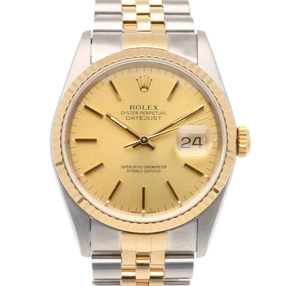 ROLEX DATEJUST WATCHES STAINLESS STEEL K18 YELLOW GOLD WATCH: ROLEx Datejust Watches Stainless Steel K18 yellow gold Watch Brand: ROLEx Type/Style: Wristwatch Material: Case : Stainless Steel x K18 yellow gold Band : Stainless Steel Color: Silver / gold Size: Ca