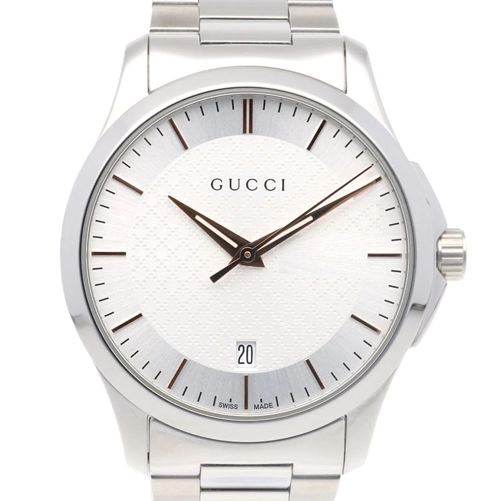 GUCCI G TIMELESS WATCHES STAINLESS STEEL WATCH: GUCCI G timeless Watches Stainless Steel Watch Brand: GUCCI Type/Style: Wristwatch Material: Stainless Steel Color: Silver / white Size: Case Diameter:38.0mm Band Length:5.9inch / 15.0cm Accessori