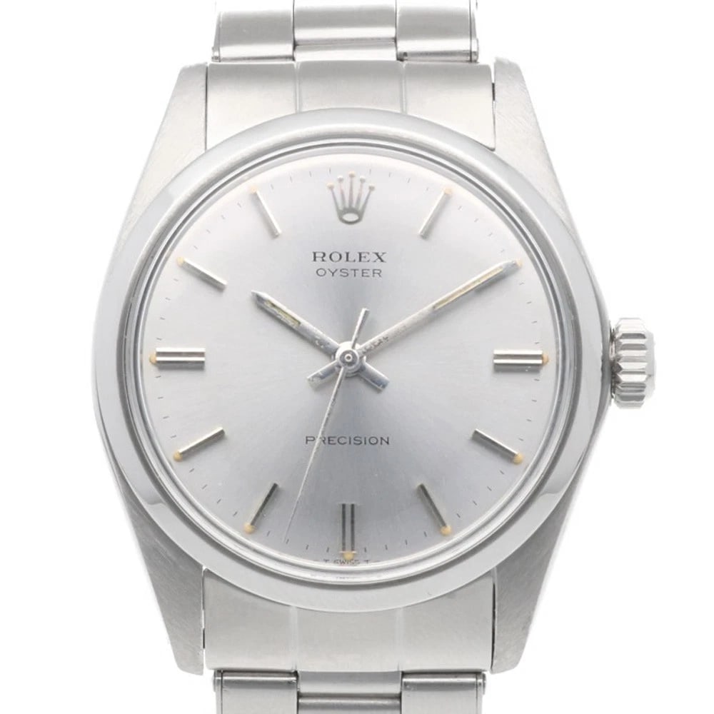 ROLEX PRECISION WATCHES STAINLESS STEEL HAND-WOUND WATCH: ROLEx Precision Watches Stainless Steel Hand-wound Watch Brand: ROLEx Type/Style: Wristwatch Material: Stainless Steel Color: Silver Size: Case Diameter:34.5mm Band Length:6.1inch / 15.5cm Accesso