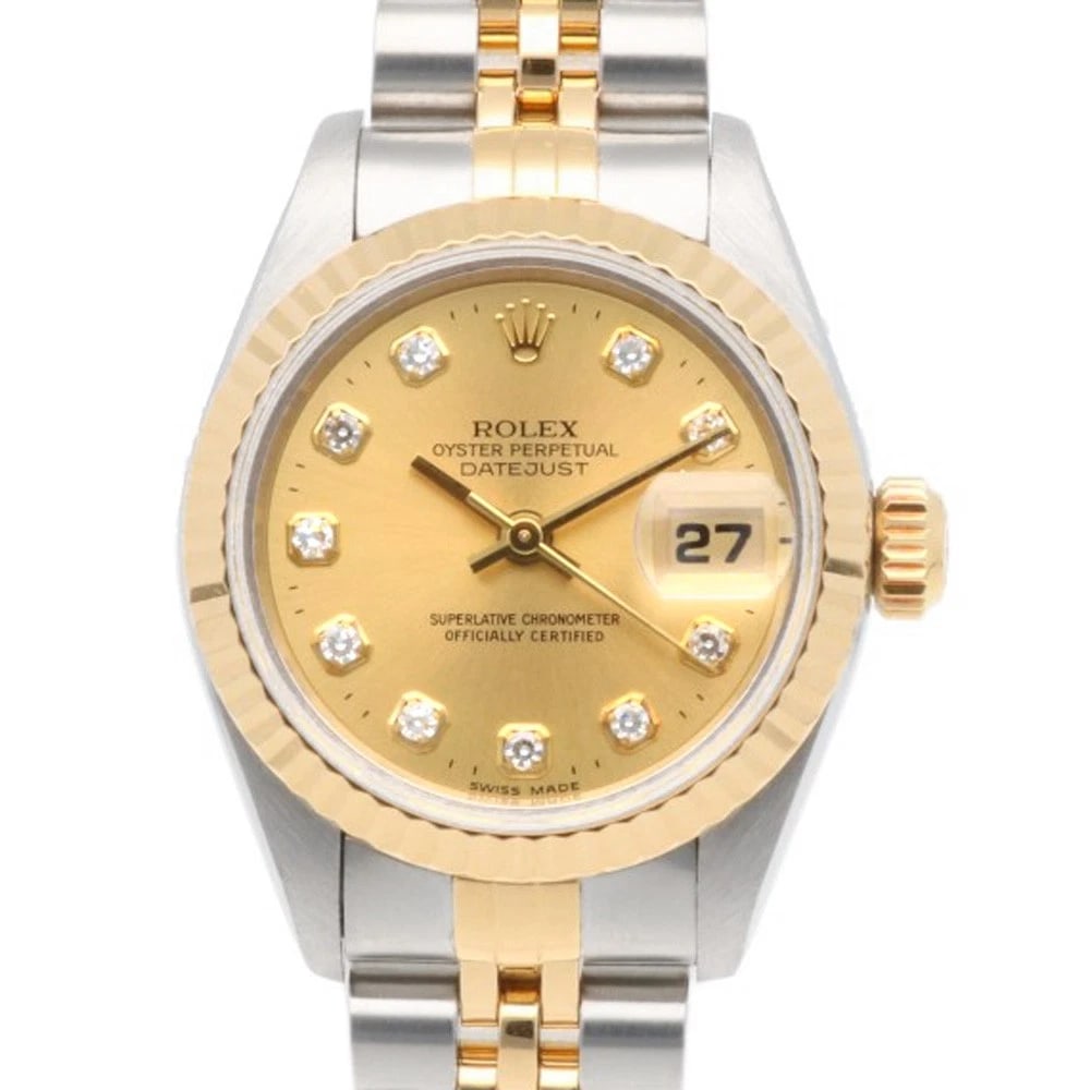 ROLEX DATEJUST WATCHES STAINLESS STEEL K18 YELLOW GOLD WATCH (1 of 4)