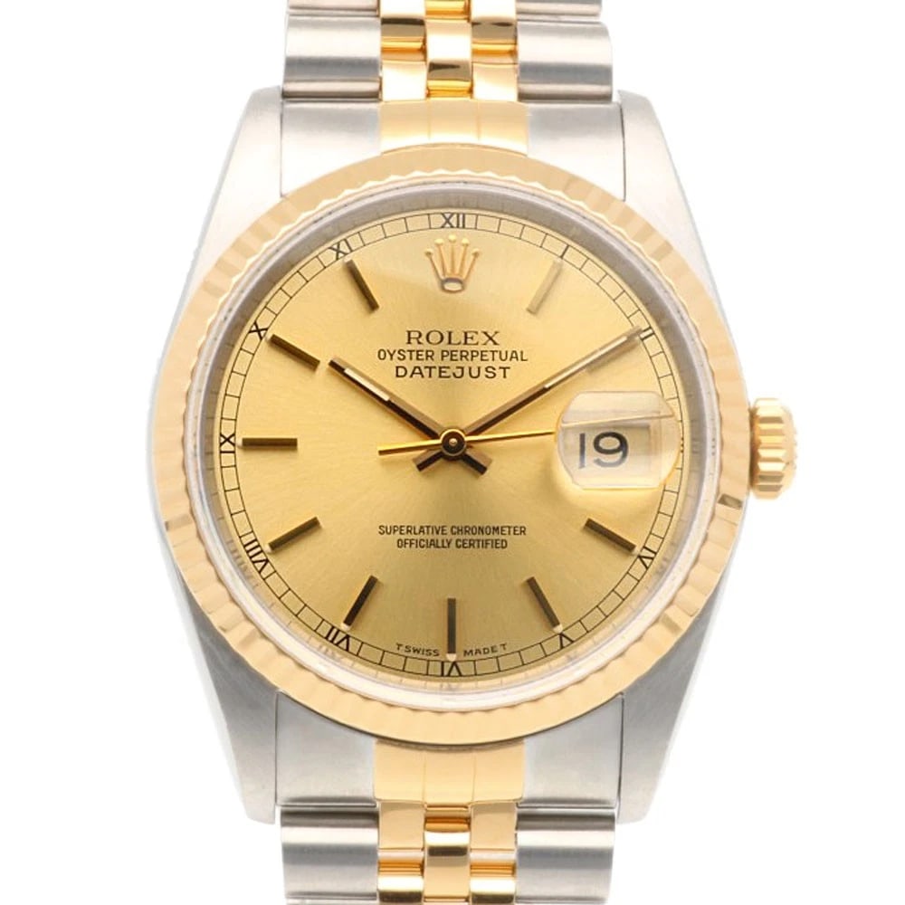 ROLEX DATEJUST WATCHES STAINLESS STEEL K18 YELLOW GOLD WATCH: ROLEx Datejust Watches Stainless Steel K18 yellow gold Watch Brand: ROLEx Type/Style: Wristwatch Material: Case : Stainless Steel x K18 yellow gold Band : Stainless Steel Color: Silver / gold Size: Ca