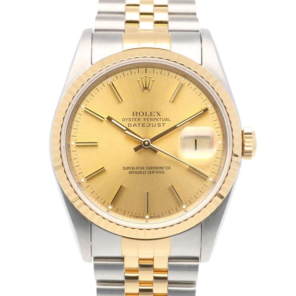 ROLEX DATEJUST WATCHES STAINLESS STEEL K18 YELLOW GOLD E MODEL WATCH: ROLEx Datejust Watches Stainless Steel K18 yellow gold E model Watch Brand: ROLEx Type/Style: Wristwatch Material: Case : Stainless Steel x K18 yellow gold Band : Stainless Steel Color: Silver / gold 