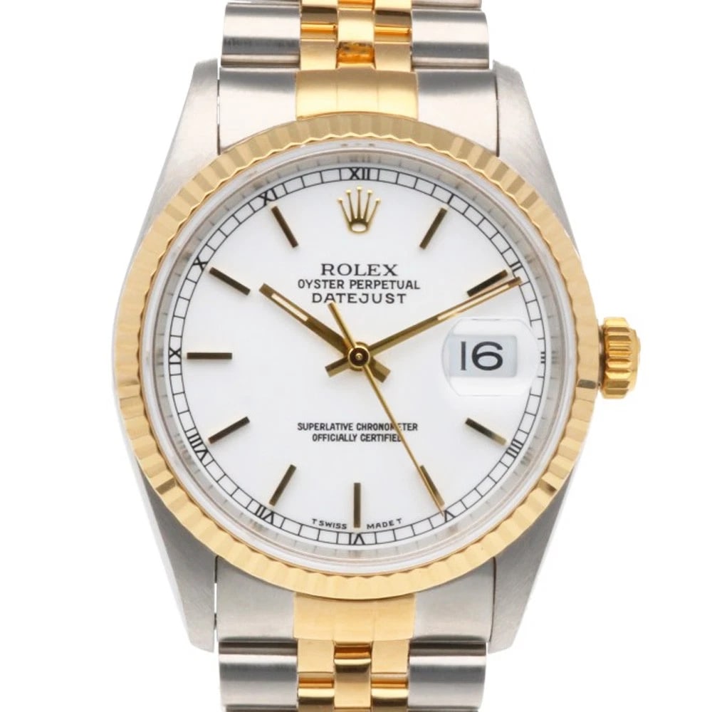 ROLEX DATEJUST WATCHES STAINLESS STEEL K18 YELLOW GOLD WATCH: ROLEx Datejust Watches Stainless Steel K18 yellow gold Watch Brand: ROLEx Type/Style: Wristwatch Material: Case : Stainless Steel x K18 yellow gold Band : Stainless Steel Color: Silver / gold x white 