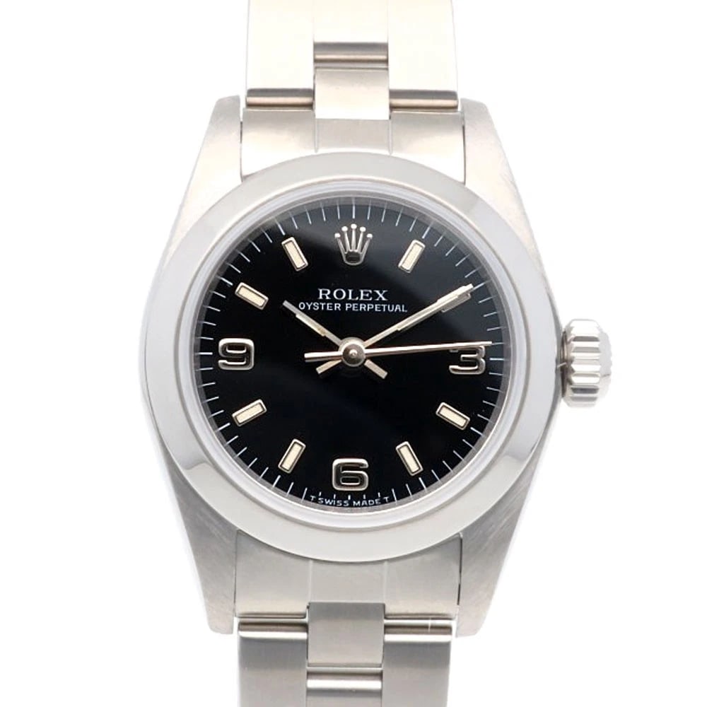 ROLEX OYSTER PERPETUAL WATCHES STAINLESS STEEL WATCH: ROLEx Oyster perpetual Watches Stainless Steel Watch Brand: ROLEx Type/Style: Wristwatch Material: Stainless Steel Color: Silver / black Size: Case Diameter:24.5mm Band Length:6.3inch / 16.0cm Acc