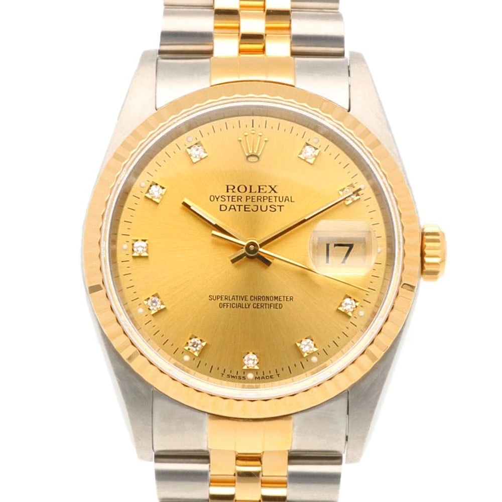 ROLEX DATEJUST WATCHES STAINLESS STEEL K18 YELLOW GOLD WATCH: ROLEx Datejust Watches Stainless Steel K18 yellow gold Watch Brand: ROLEx Type/Style: Wristwatch Material: Case : Stainless Steel x K18 yellow gold Band : Stainless Steel Color: Silver / gold Size: Ca