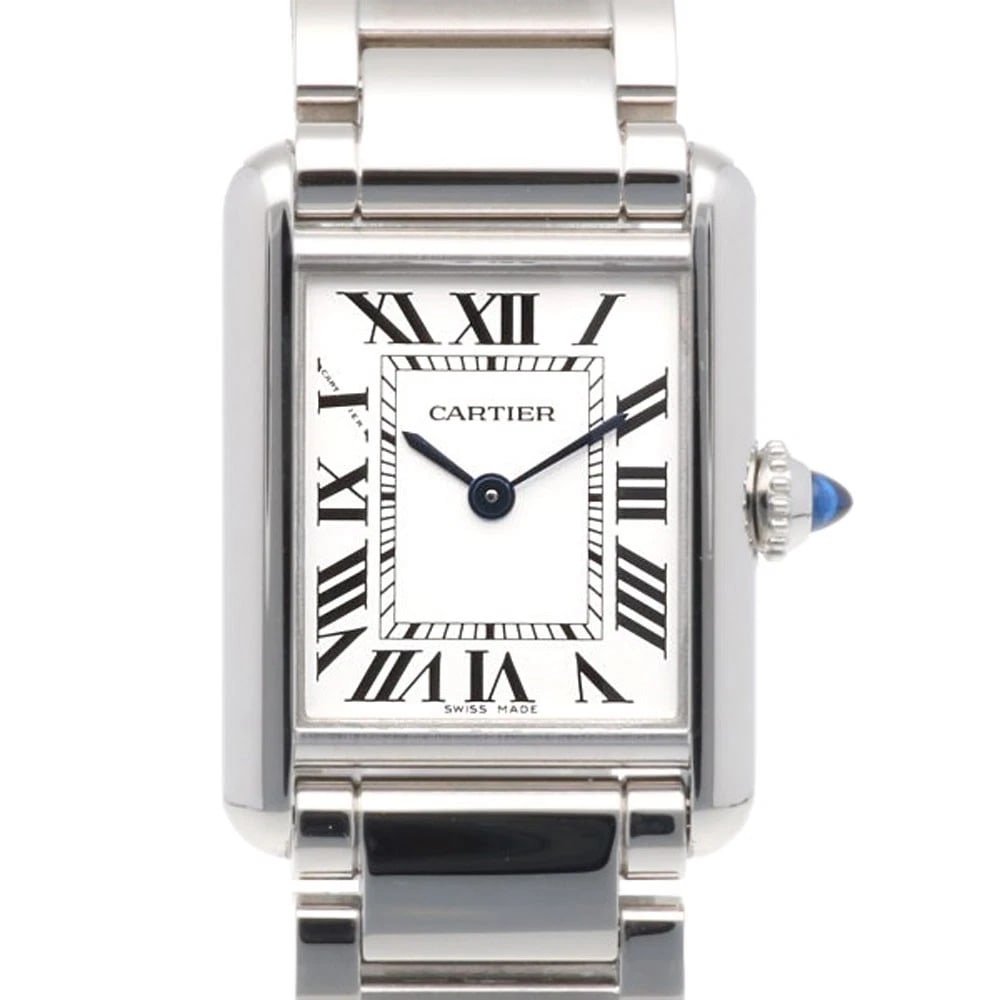CARTIER TANK MAST SM WATCHES STAINLESS STEEL WATCH: CARTIER tank mast SM Watches Stainless Steel Watch Brand: CARTIER Type/Style: Wristwatch Material: Stainless Steel Color: Silver / white Size: Case:W0.8inch x H1.2inch/ W21.5mm x H29.5mm Band Length:6