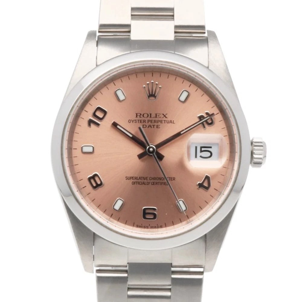 ROLEX DATE WATCHES STAINLESS STEEL WATCH: ROLEx Date Watches Stainless Steel Watch Brand: ROLEx Type/Style: Wristwatch Material: Stainless Steel Color: Silver / pink Size: Case Diameter:34.0mm Band Length:7.3inch / 18.5cm Accessories: Non
