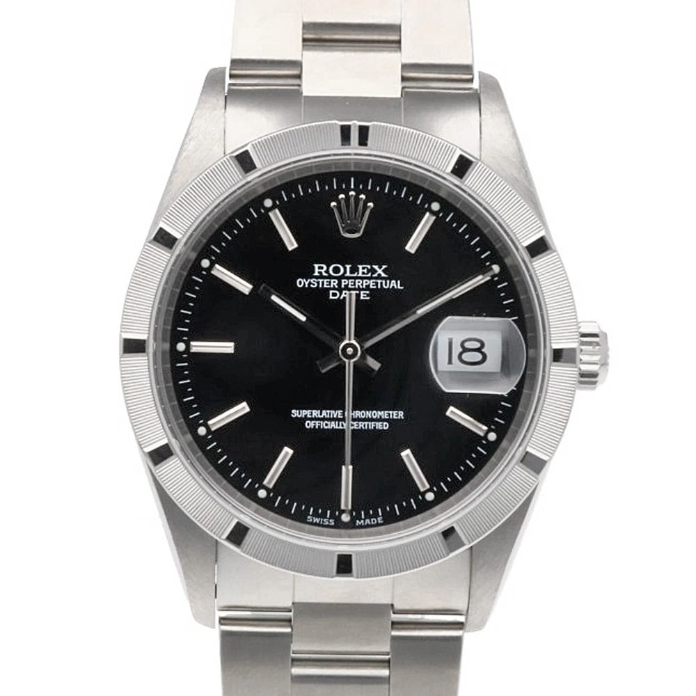 ROLEX DATE WATCHES STAINLESS STEEL WATCH: ROLEx Date Watches Stainless Steel Watch Brand: ROLEx Type/Style: Wristwatch Material: Stainless Steel Color: Silver / black Size: Case Diameter:34.5mm Band Length:7.1inch / 18cm Accessories: None