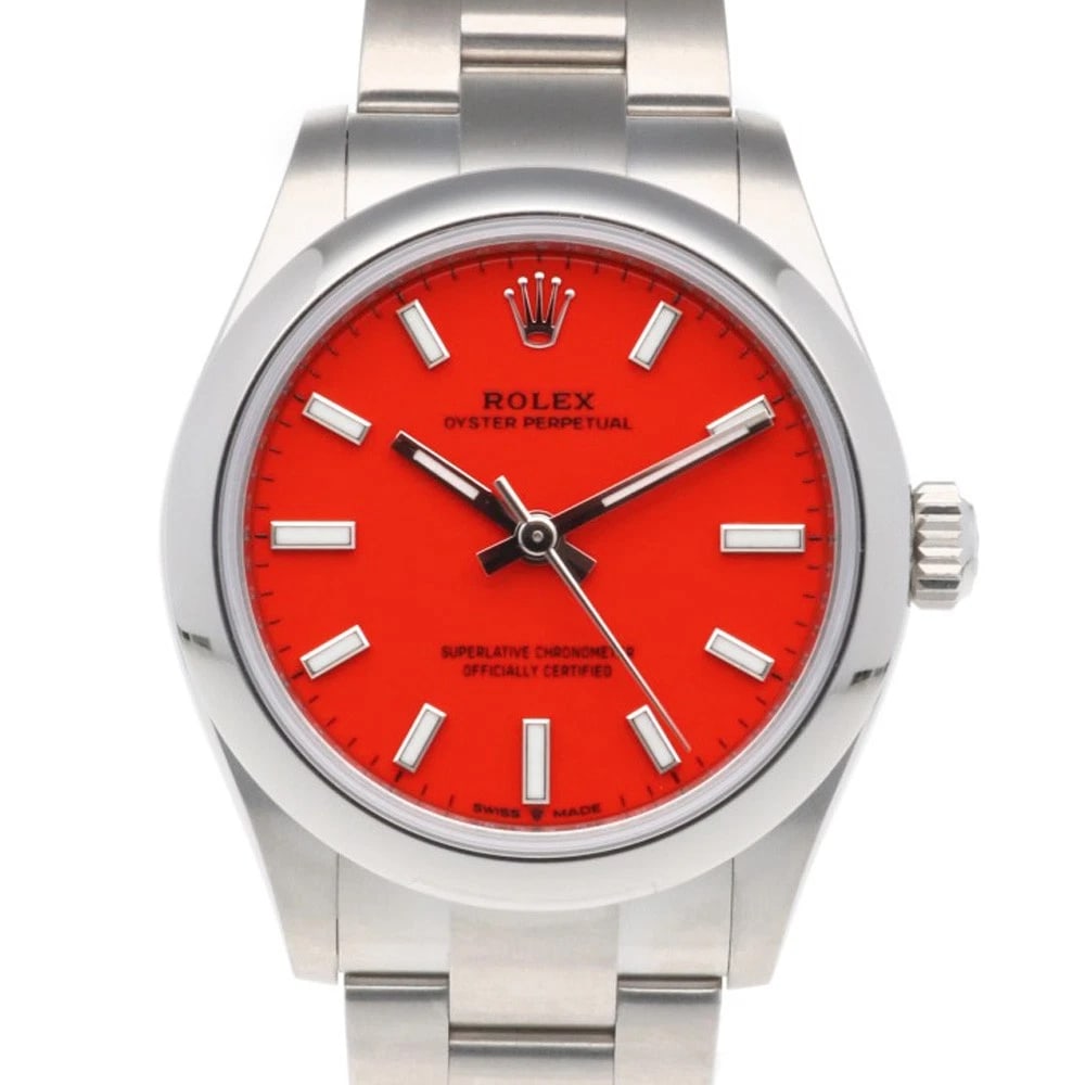 ROLEX WATCHES STAINLESS STEEL WATCH: ROLEx Watches Stainless Steel Watch Brand: ROLEx Type/Style: Wristwatch Material: Stainless Steel Color: Silver / Red Size: Case Diameter:31.0mm Band Length:5.9inch / 15cm Accessories: None