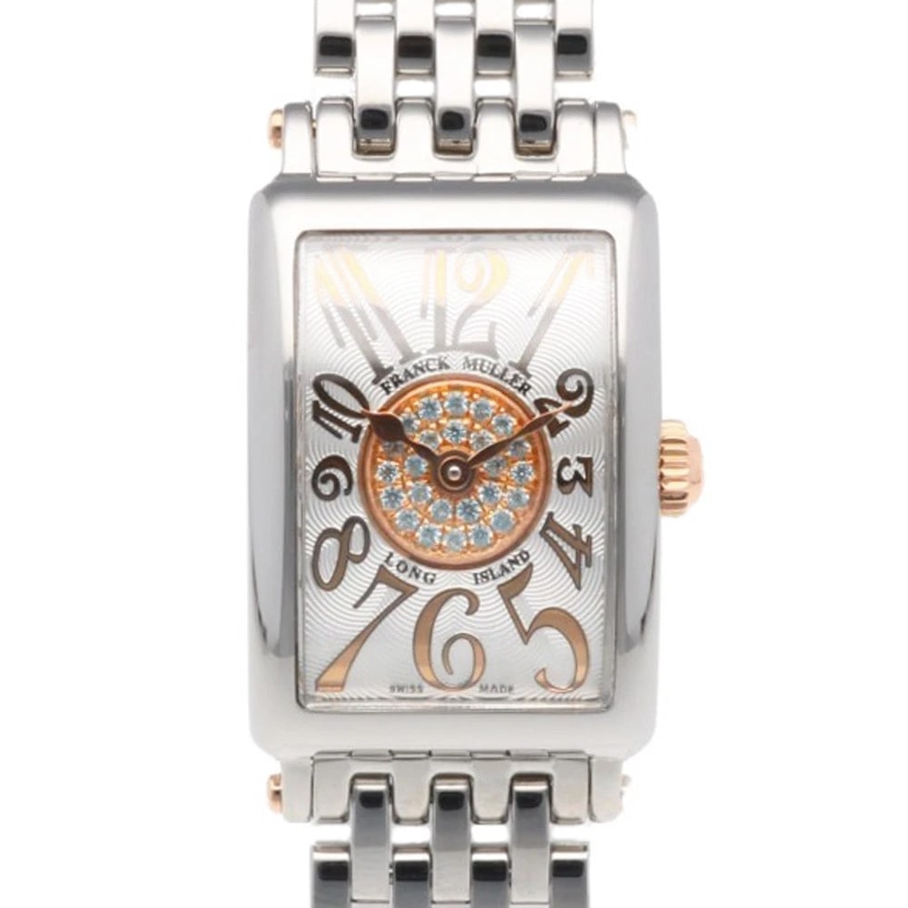 FRANCK MULLER LONG ISLAND WATCHES STAINLESS STEEL K18 PINK GOLD WATCH: FRANCK MULLER Long Island Watches Stainless Steel K18 Pink Gold Watch Brand: FRANCK MULLER Type/Style: Wristwatch Material: Case : Stainless Steel x K18 Pink Gold Band : Stainless Steel Color: Silver 