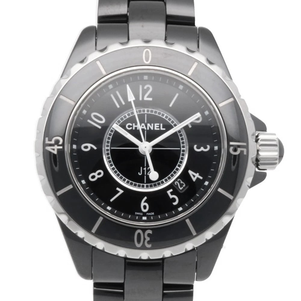 CHANEL J12 WATCHES STAINLESS STEEL CERAMIC WATCH: CHANEL J12 Watches Stainless Steel ceramic Watch Brand: CHANEL Type/Style: Wristwatch Material: Case : Stainless Steel x ceramic Band : ceramic Color: Silver / black Size: Case Diameter:34.0mm Band Le