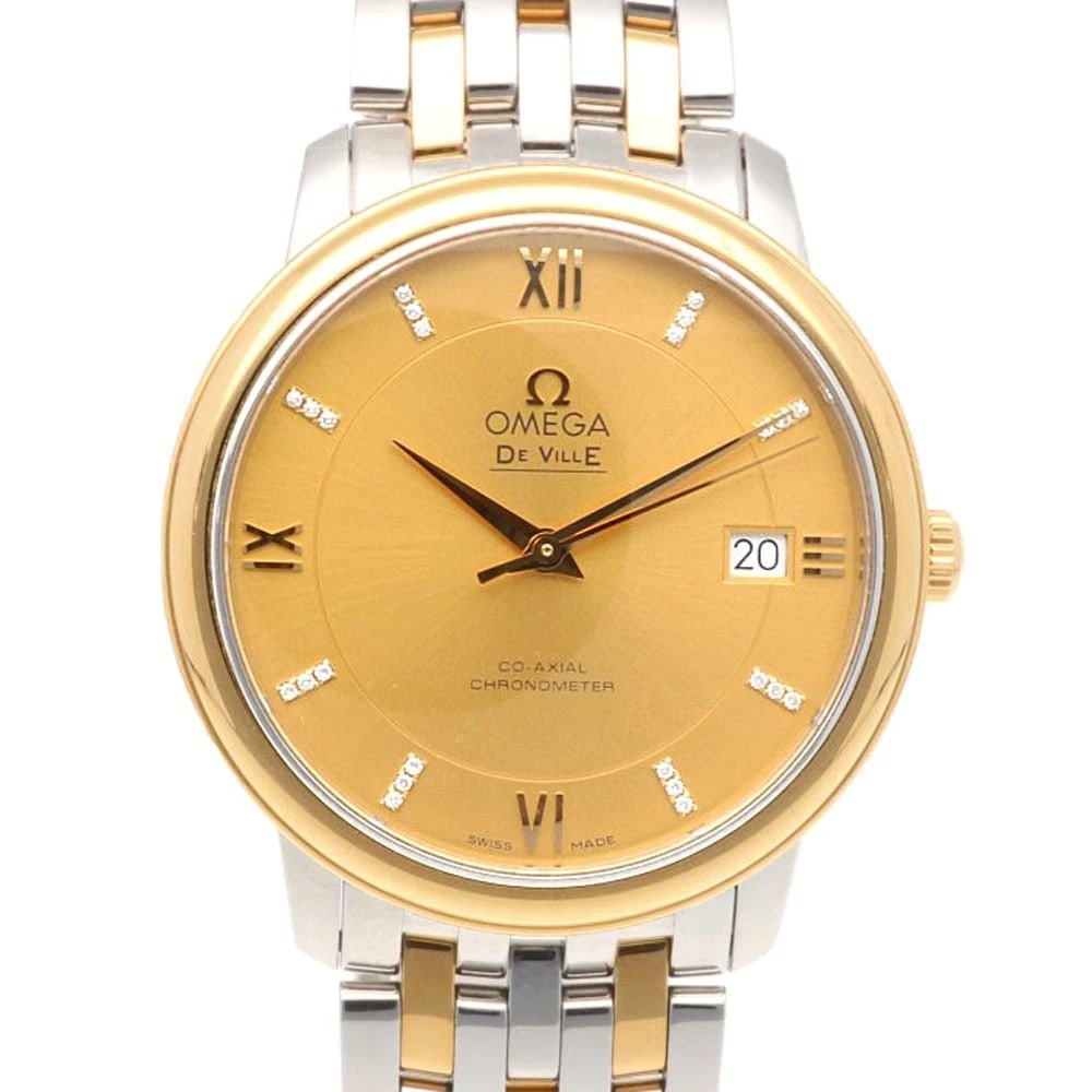 OMEGA DEVIL PRESTIGE WATCHES STAINLESS STEEL WATCH: OMEGA Devil Prestige Watches Stainless Steel Watch Brand: OMEGA Type/Style: Wristwatch Material: Case : Stainless Steel x Yellow Gold Band : Stainless Steel Color: Silver / gold Size: Case Diameter:36