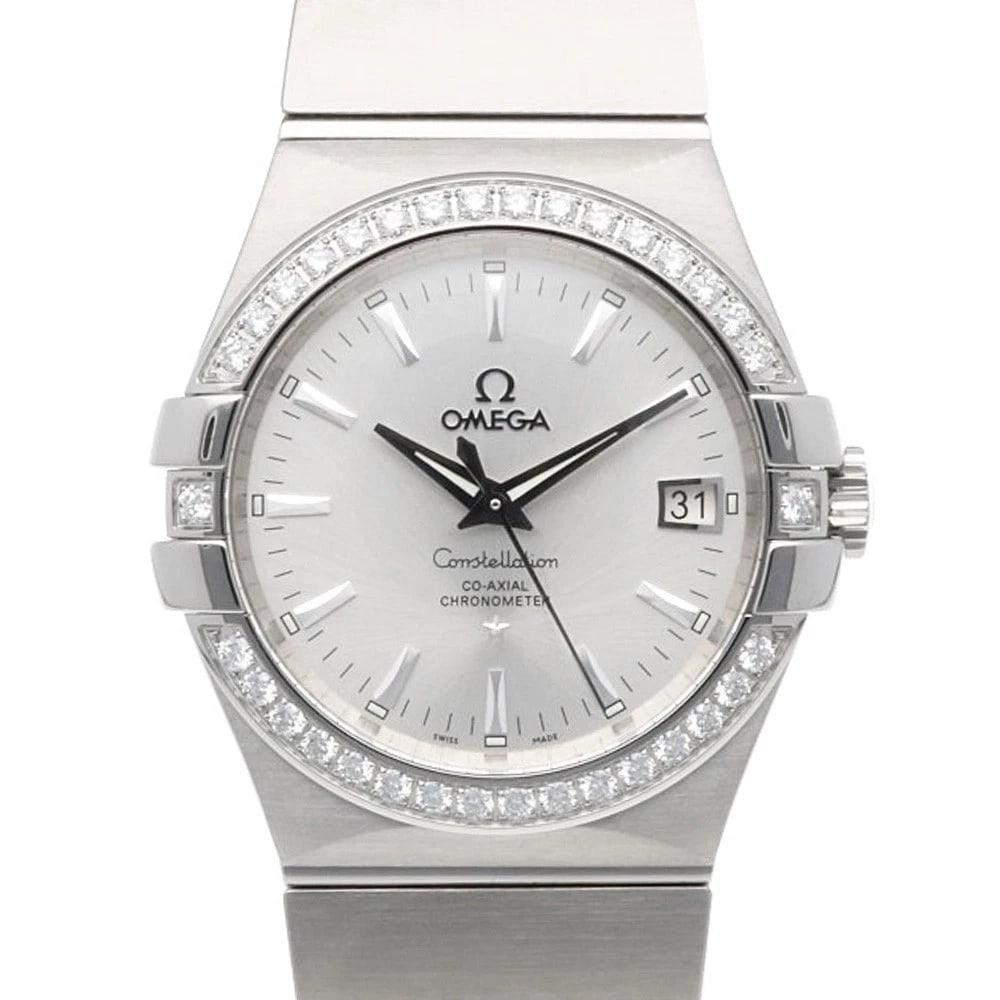 OMEGA CONSTELLATION WATCHES STAINLESS STEEL WATCH: OMEGA Constellation Watches Stainless Steel Watch Brand: OMEGA Type/Style: Wristwatch Material: Stainless Steel Color: Silver Size: Case Diameter:36.0mm Band Length:7.5inch / 19cm Accessories: Non