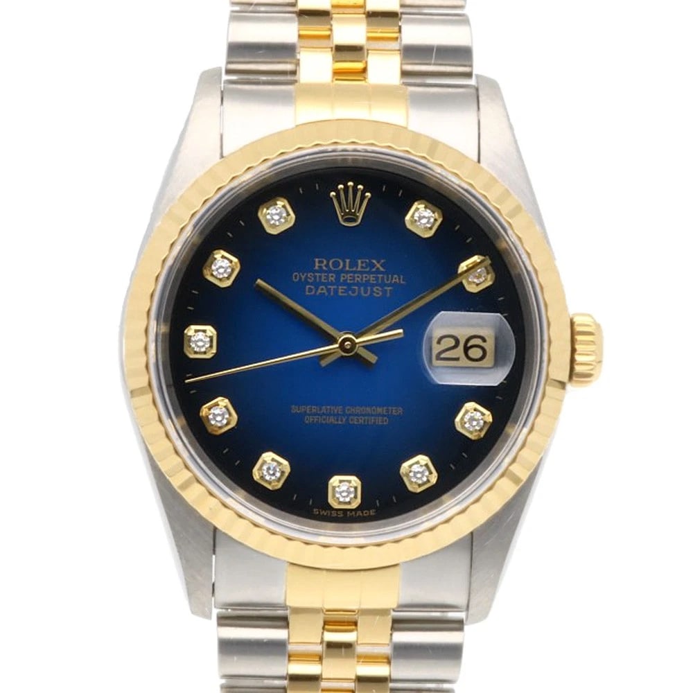 ROLEX DATEJUST WATCHES STAINLESS STEEL K18 YELLOW GOLD DIAMOND WATCH: ROLEx Datejust Watches Stainless Steel K18 yellow gold diamond Watch Brand: ROLEx Type/Style: Wristwatch Material: Case : Stainless Steel x K18 yellow gold Band : Stainless Steel Color: Silver / gold 