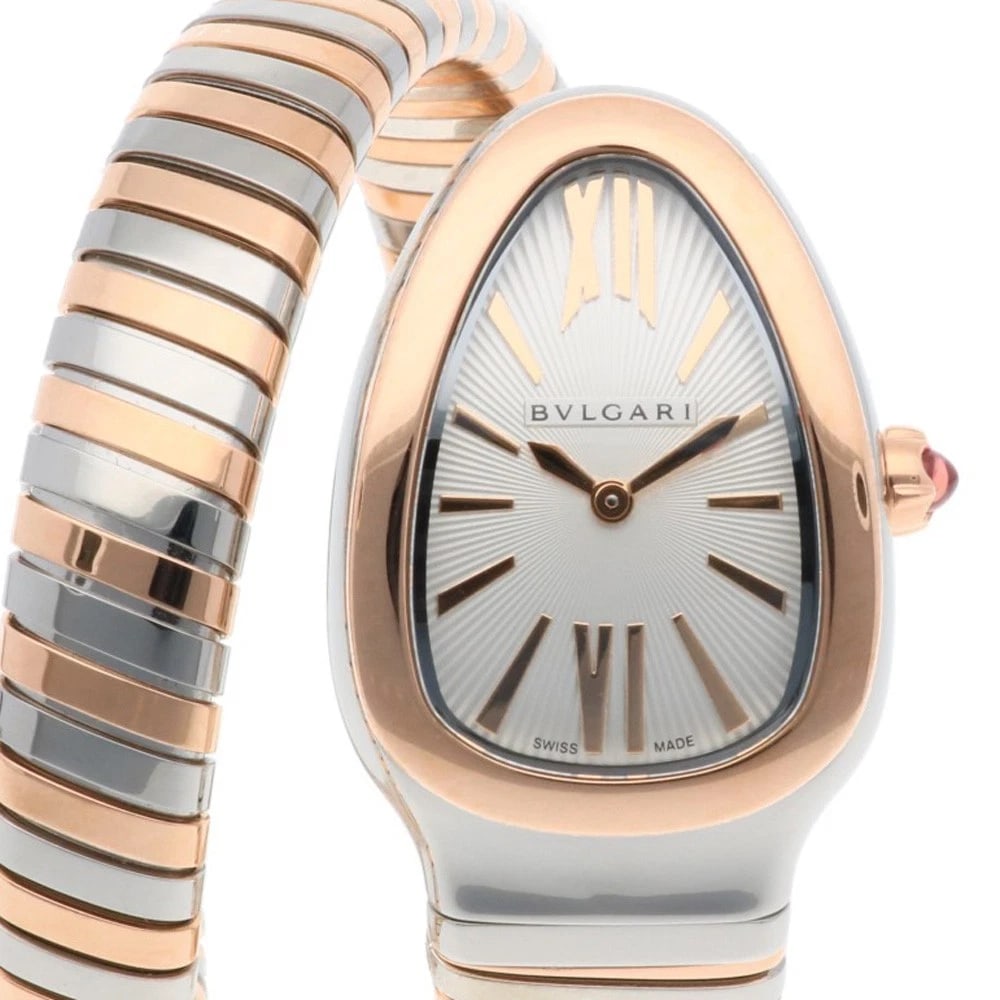 BVLGARI SERPENTI TUBOGAS WATCHES STAINLESS STEEL K18 PINK GOLD WATCH (1 of 4)