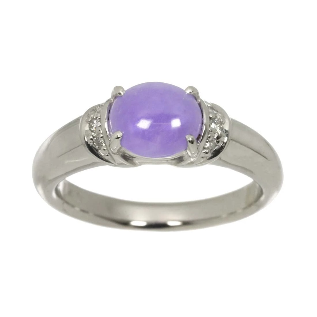 JADE DIAMOND RING PLATINUM - 2