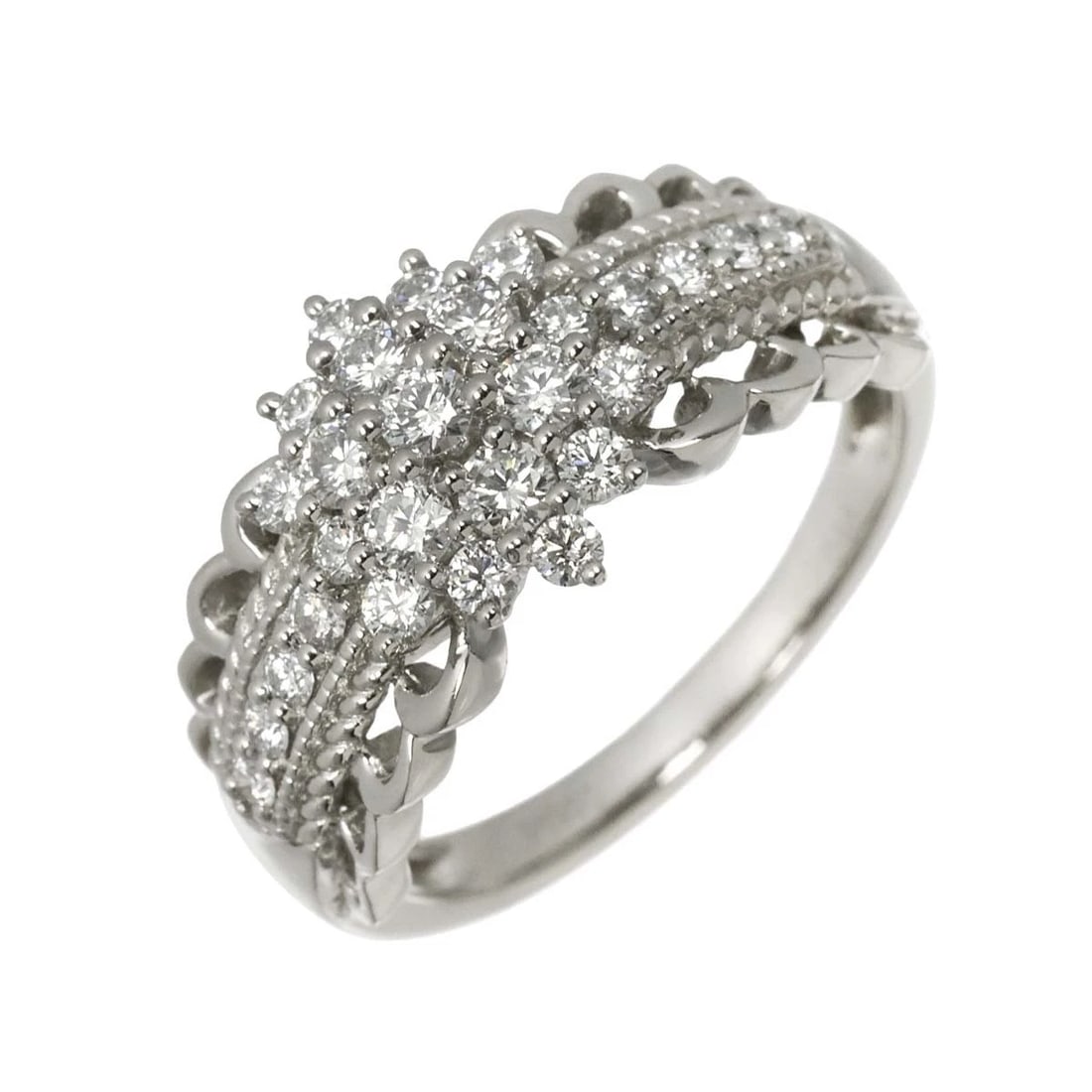DIAMOND RING PT PLATINUM: Diamond Ring Pt Platinum Brand: Unbranded Type/Style: Ring Material: Pt950, Main Stone Natural Color: Platinum Size: 6-6.25(US) Accessories: None Accessories Notice: When purchasing pre-owned goods,