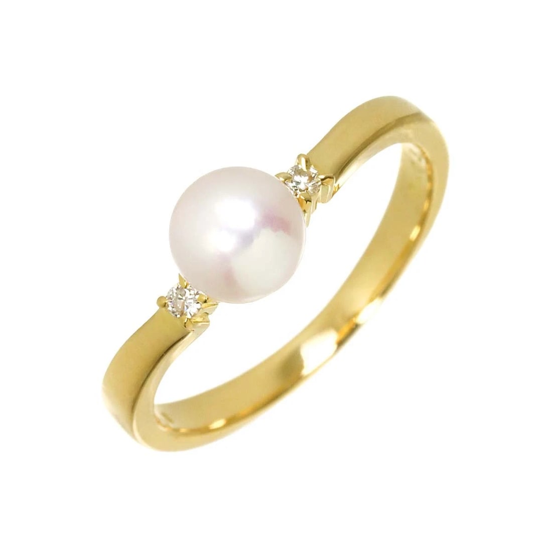 TASAKI AKOYA PEARL DIAMOND RING: TASAKI Akoya pearl Diamond Ring Brand: TASAKI Type/Style: Ring Material: 750 Yellow Gold, Color: Gold Size: 5.25(US) Accessories: None Accessories Notice: When purchasing pre-owned goods, please