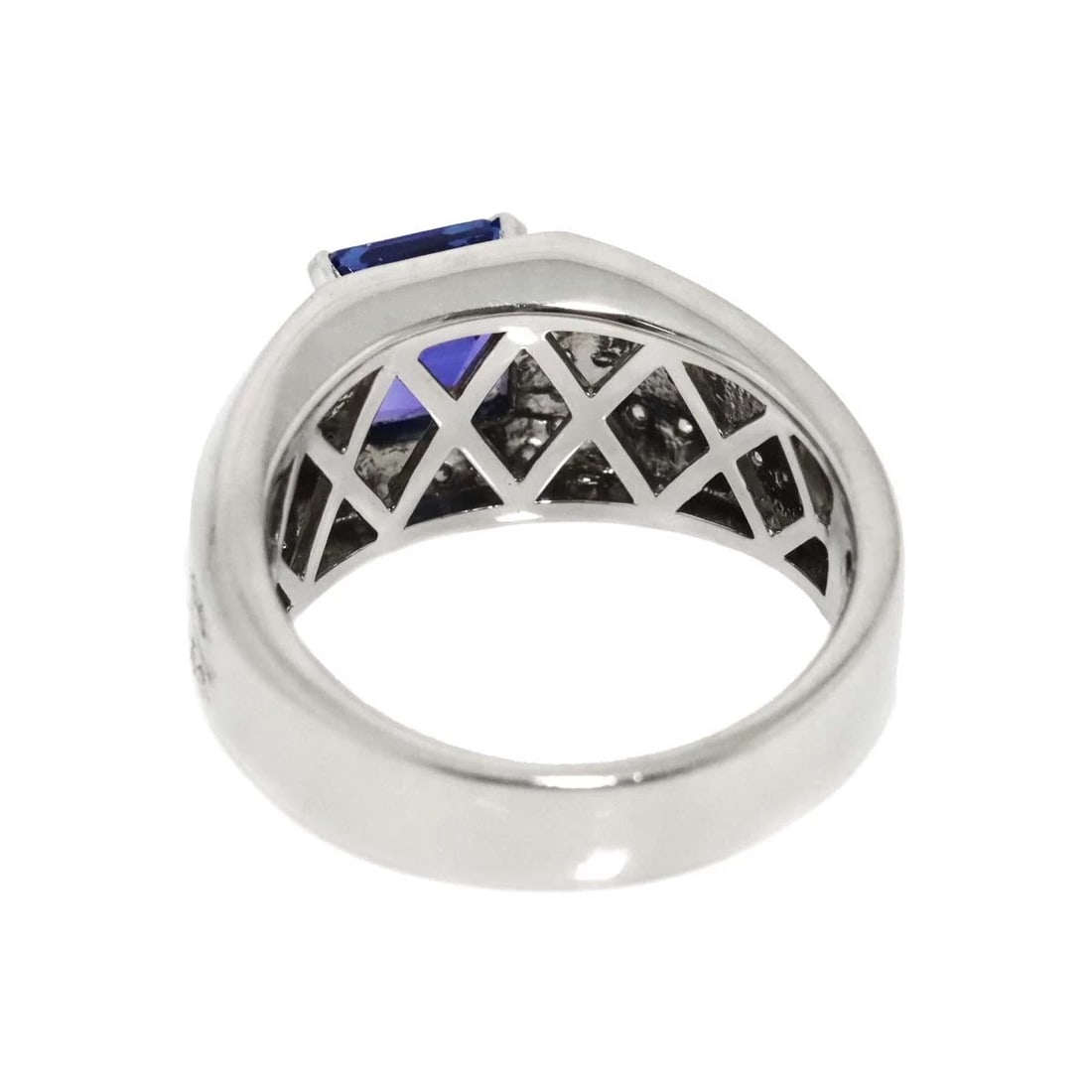 TANZANITE DIAMOND RING PLATINUM - 5