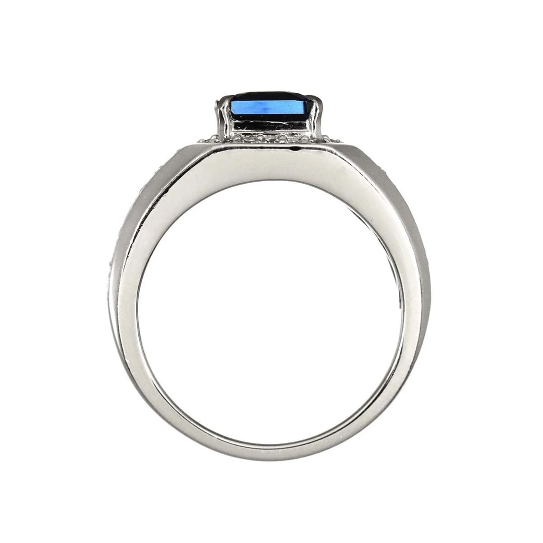 TANZANITE DIAMOND RING PLATINUM - 6