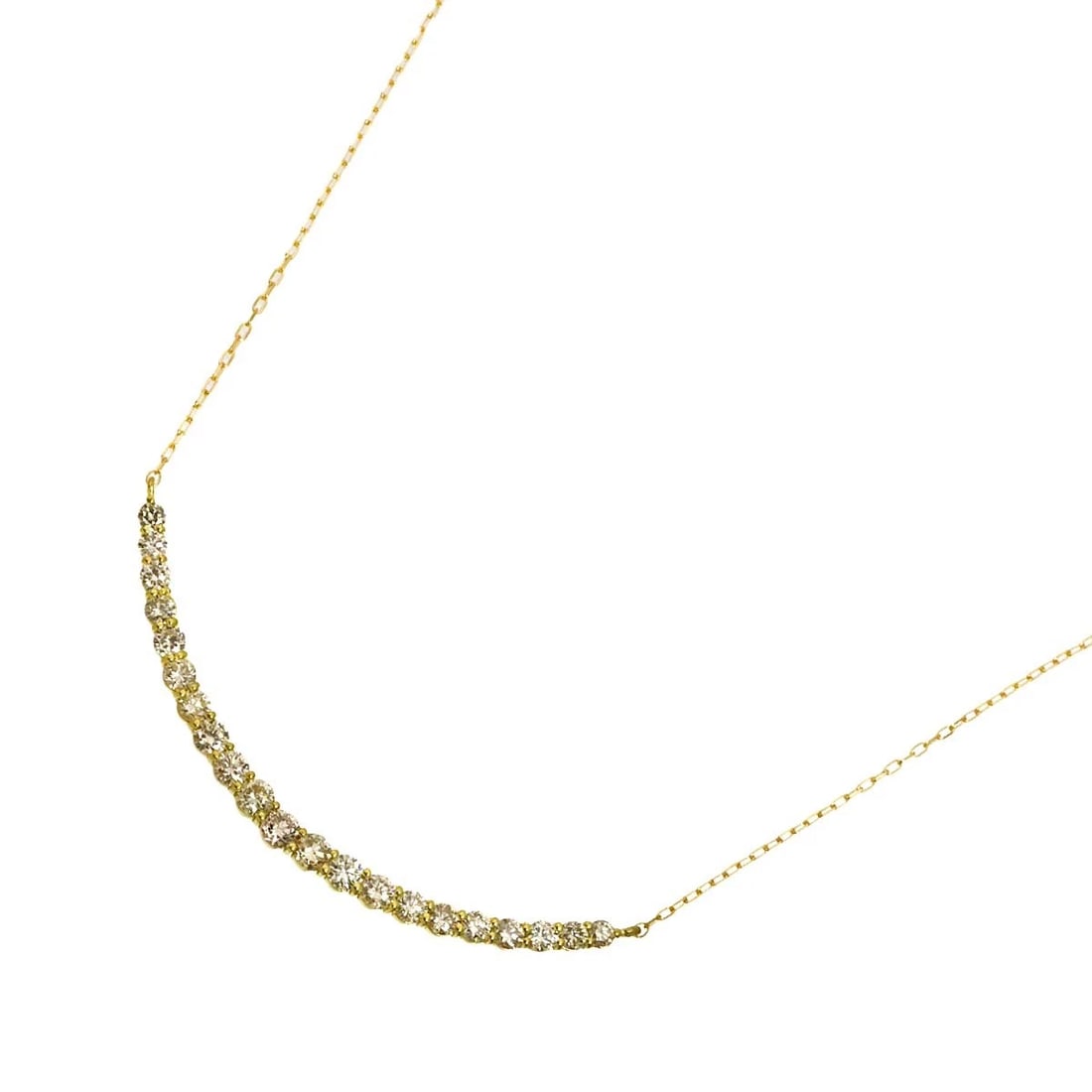 DIAMOND NECKLACE YELLOW GOLD 750: Diamond Necklace Yellow Gold 750 Brand: Unbranded Type/Style: Necklace Material: 750 Yellow Gold, Color: Yellow Gold Size: internal circumference of the chain:17.3inch15.9inch Top Charm(max): W 45.8x