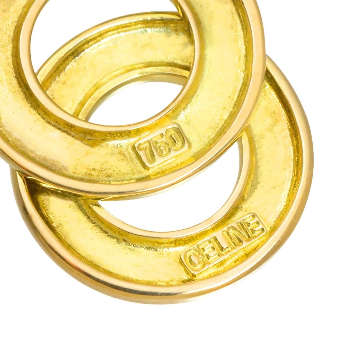 CELINE CIRCLE EARRINGS PIERCED - 4