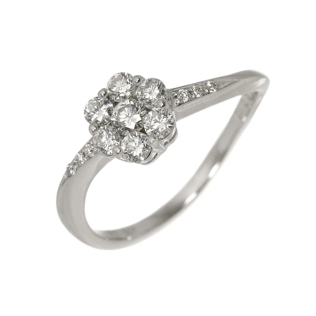 PONTE VECCHIO DIAMOND RING WG 750: Ponte Vecchio Diamond Ring WG 750 Brand: Ponte Vecchio Type/Style: Ring Material: 750 White Gold, Main Stone Natural Color: White Gold Size: 3.75(US) Accessories: None Accessories Notice: When