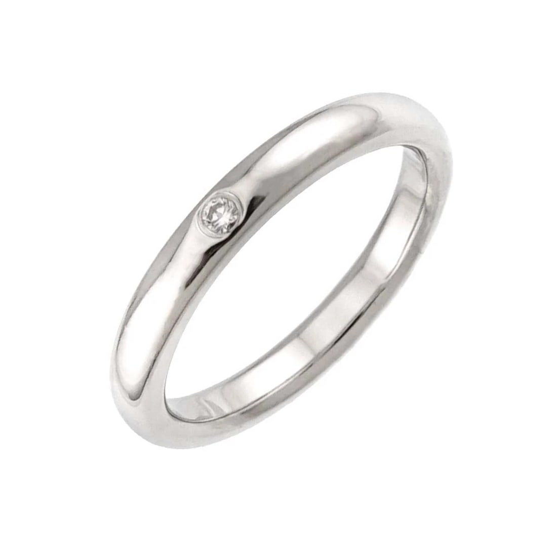 TIFFANY CO. STACKING BAND RING DIAMOND: TIFFANY Co. Stacking Band Ring Diamond Brand: TIFFANY Co. Type/Style: Ring Material: PT950, Main Stone Natural Color: Platinum Size: 4.75-5(US) Accessories: None Accessories Notice: When p