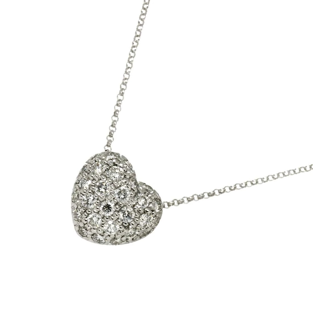 DIAMOND NECKLACE WHITE GOLD 750: Diamond Necklace White Gold 750 Brand: Unbranded Type/Style: Necklace Material: 750 White Gold, Color: White Gold Size: internal circumference of the chain:15.7-14.2inch Top Charm(max):W 10.8 x H