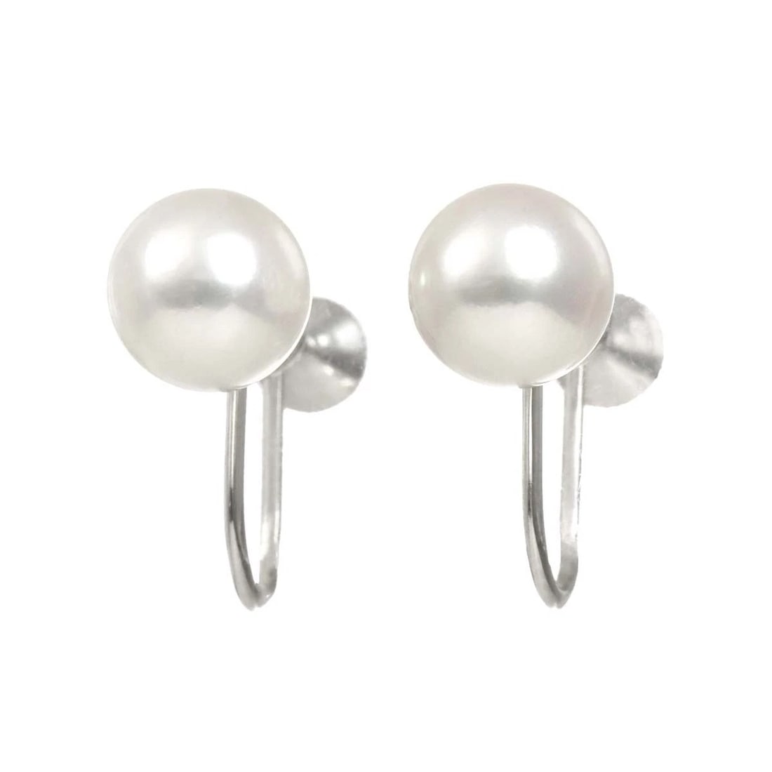 MIKIMOTO AKOYA PEARL EARRINGS: MIKIMOTO Akoya Pearl Earrings Brand: MIKIMOTO Type/Style: Earrings Material: 750 White Gold, Color: White Gold Size: W7.2 x H14.4mm Accessories: None Accessories Notice: When purchasing pre-owned