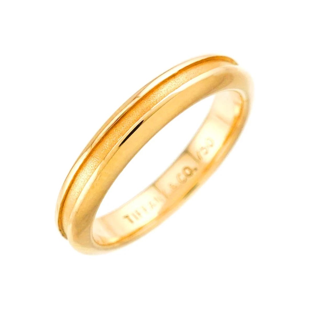 TIFFANY CO. RING YELLOW GOLD 750: TIFFANY Co. Ring Yellow Gold 750 Brand: TIFFANY Co. Type/Style: Ring Material: 750 Yellow Gold, Color: Yellow Gold Size: 3.75-4(US) Accessories: None Accessories Notice: When purchasing pre-owned