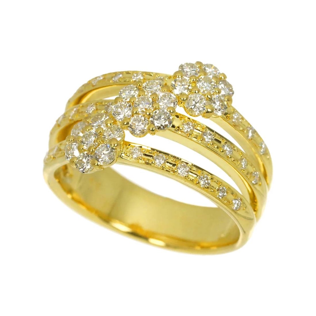 DIAMOND RING YG 750 - 3