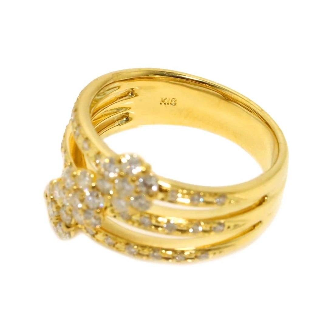 DIAMOND RING YG 750 - 4