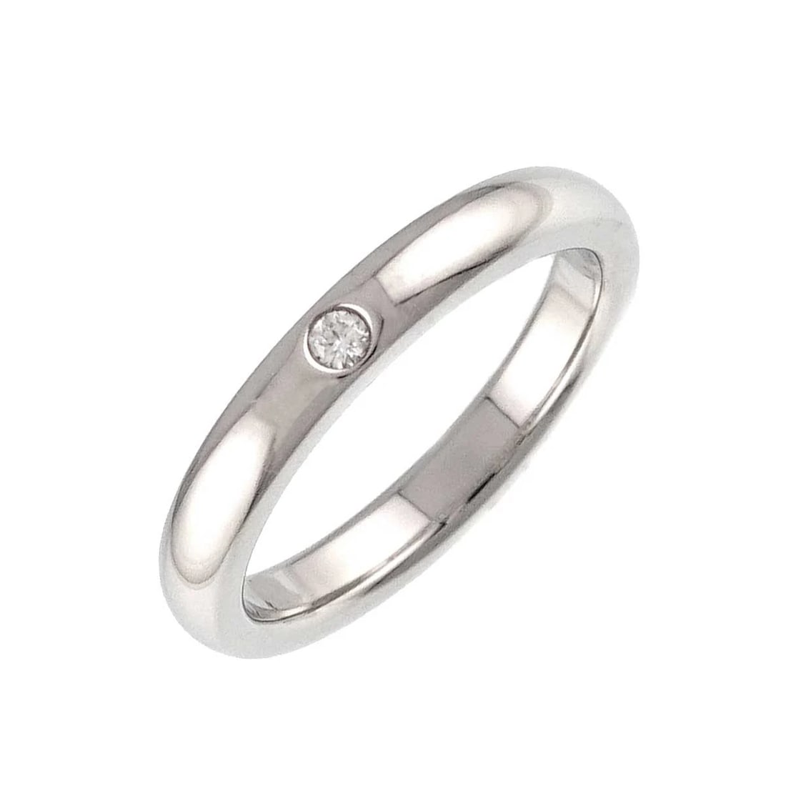 TIFFANY CO. STACKING BAND RING DIAMOND PLATINUM: TIFFANY Co. Stacking Band Ring Diamond Platinum Brand: TIFFANY Co. Type/Style: Ring Material: Pt950, Main Stone Natural Color: Platinum Size: 3.25(US) Accessories: None Accessories Notice: