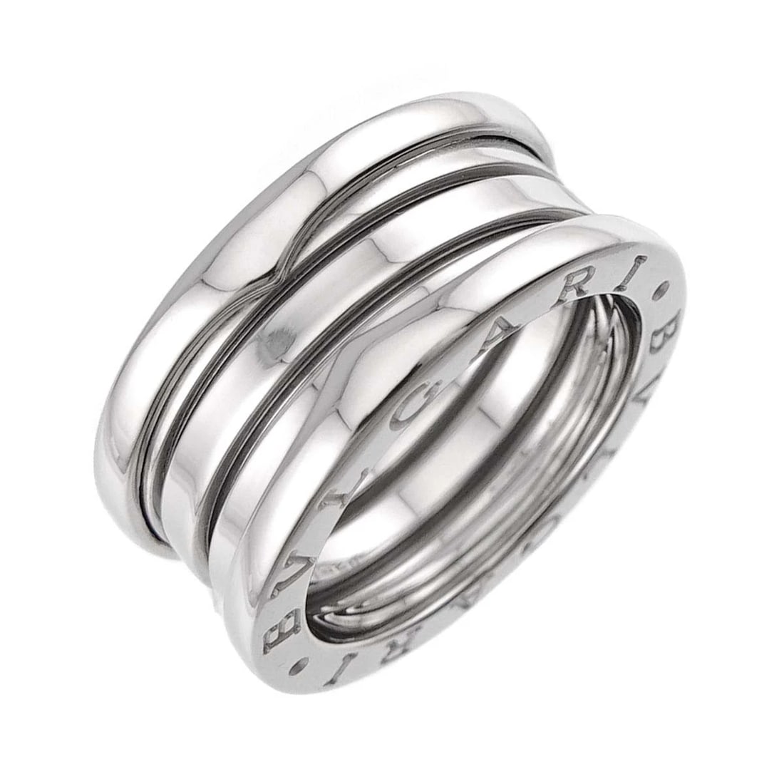 BVLGARI B-ZERO1 3 BAND RING WHITE GOLD 750: BVLGARI B-ZERO1 3 BAND Ring White Gold 750 Brand: BVLGARI Type/Style: Ring Material: 750 White Gold, Color: White Gold Size: 5.75-6(US) Accessories: None Accessories Notice: When purchasin