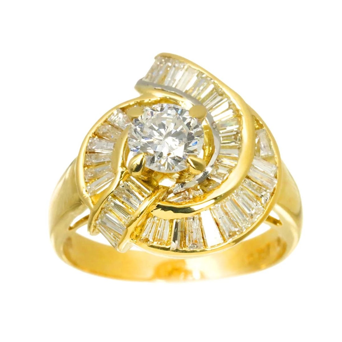 DIAMOND RING YG 750 - 2