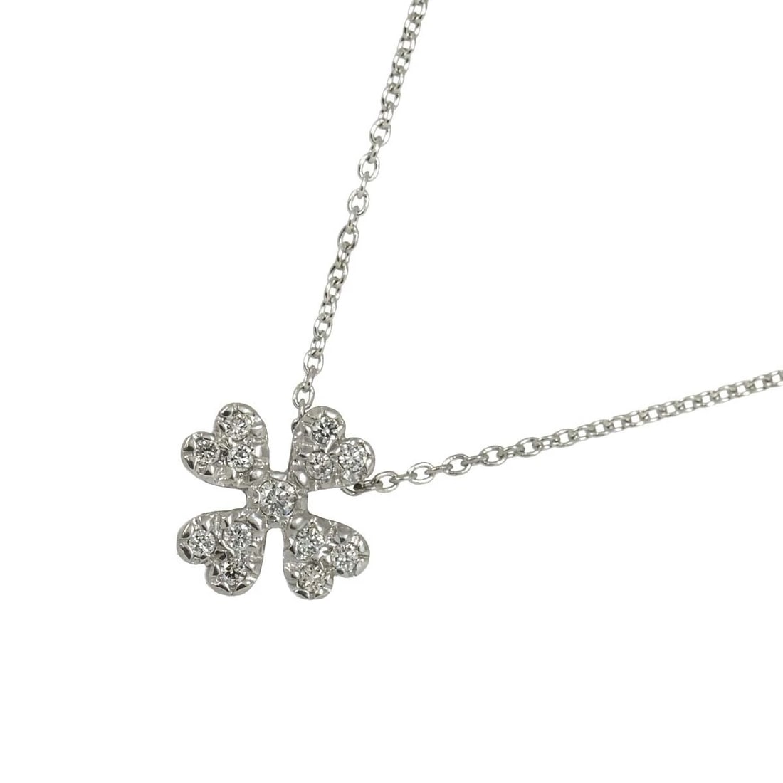 STAR JEWELRY DIAMOND NECKLACE: Star Jewelry Diamond Necklace Brand: Star Jewelry Type/Style: Necklace Material: 750 White Gold, Color: White Gold Size: internal circumference of the chain:15.7inch Top Charm:W9.3x H9.3 mm