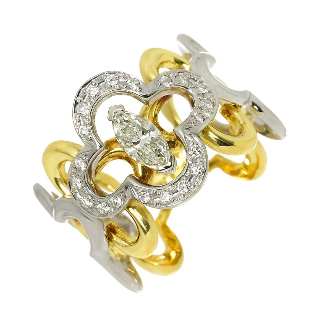 DIAMOND RING 750 YG PT: Diamond Ring 750 YG Pt Brand: Unbranded Type/Style: Ring Material: 750 Yellow Gold 900 Platinum, Main Stone Natural Color: Platinum Size: 7.25-7.5(US) Accessories: None Accessories Notice: