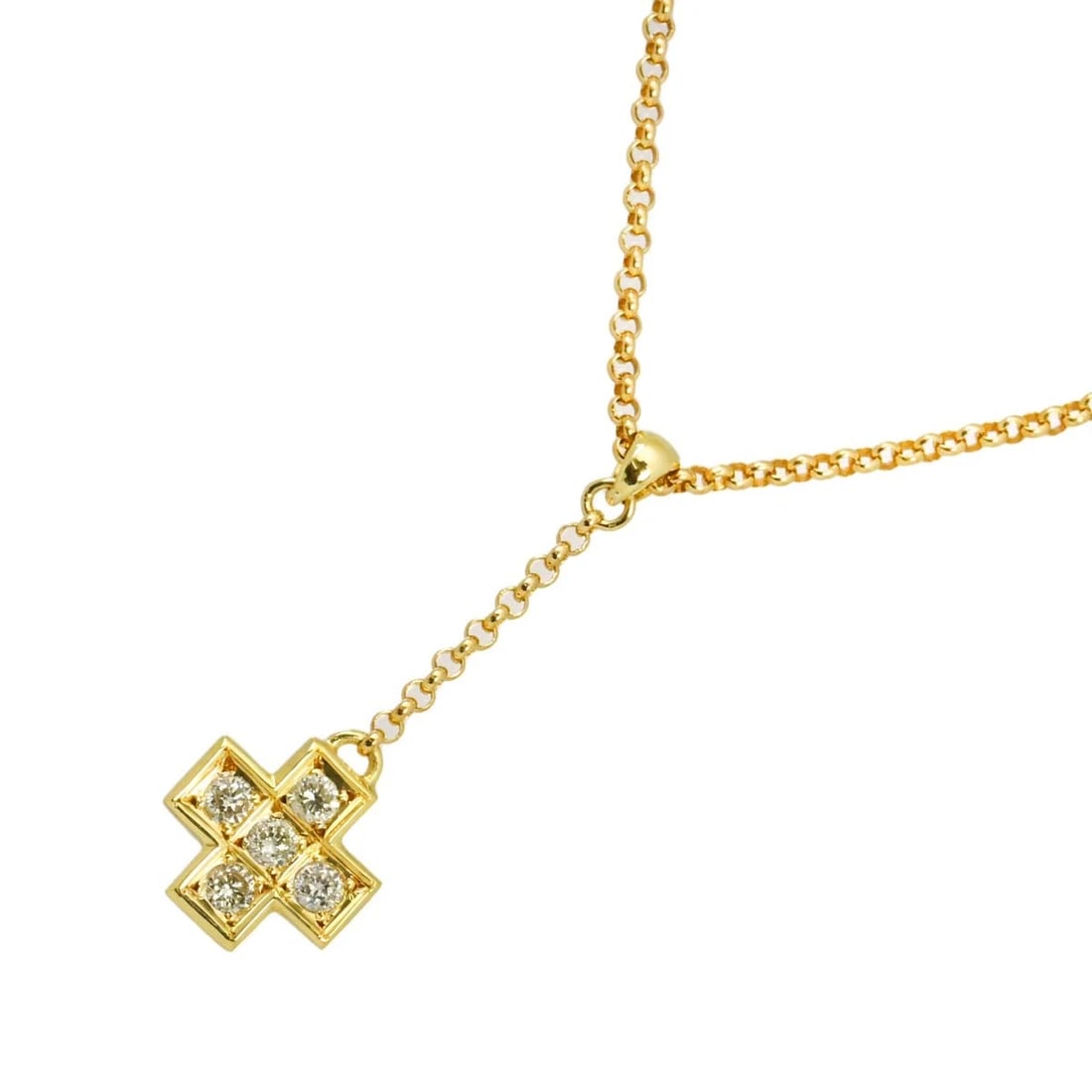 DIAMOND NECKLACE YELLOW GOLD 750: Diamond Necklace Yellow Gold 750 Brand: Unbranded Type/Style: Necklace Material: 750 Yellow Gold, Color: Yellow Gold Size: internal circumference of the chain:15inch-13.4inch Top Charm(max):W 9.8x H