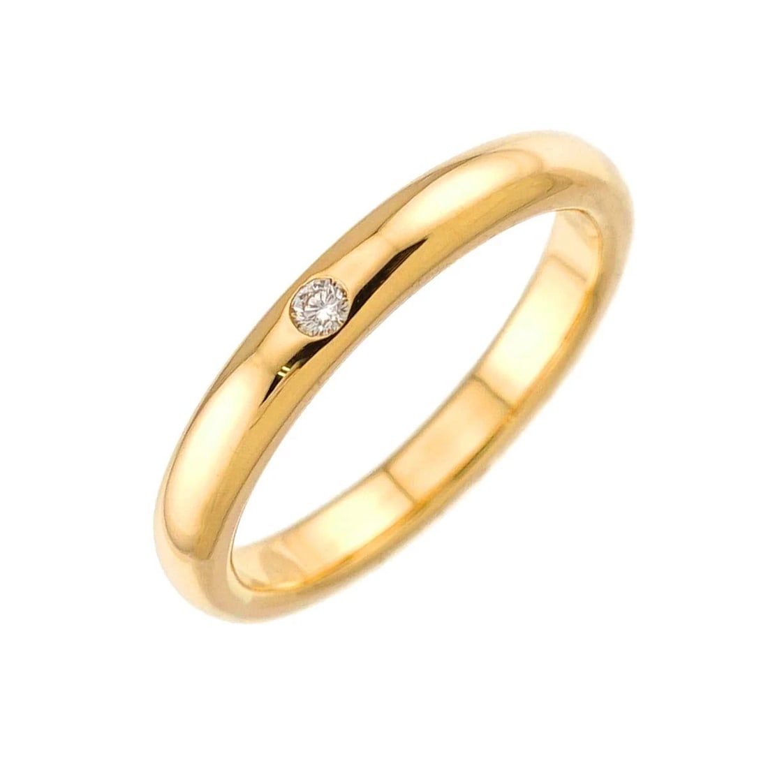 TIFFANY CO. STACKING DIAMOND RING YELLOW GOLD 750: TIFFANY Co. Stacking Diamond Ring Yellow Gold 750 Brand: TIFFANY CO. Type/Style: Ring Material: 750 Yellow Gold, Main Stone Natural Color: Gold Size: 4(US) Accessories: None Accessories Notice: When