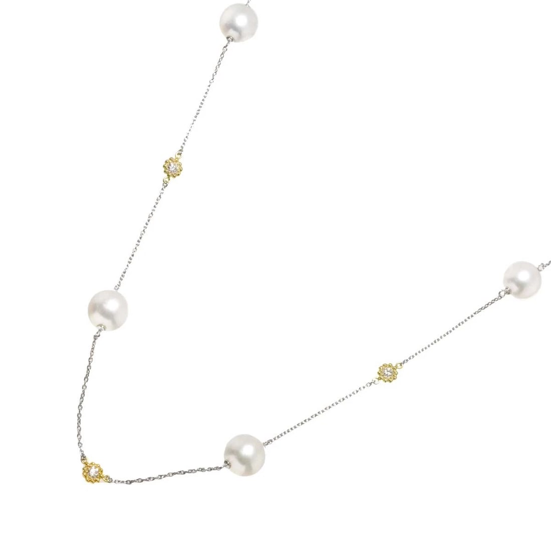 DIAMOND NECKLACE YG 750 PT: Diamond Necklace YG 750 Pt Brand: Unbranded Type/Style: Necklace Material: Platinum,750 Yellow Gold, Color: Platinum Size: internal circumference of the chain:30.3inch maximum width:8.8mm