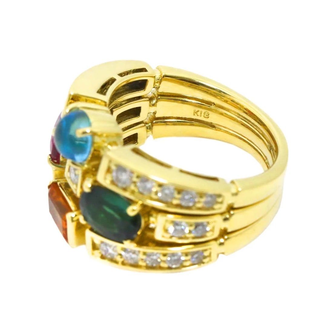 DIAMOND RING YG 750 - 4