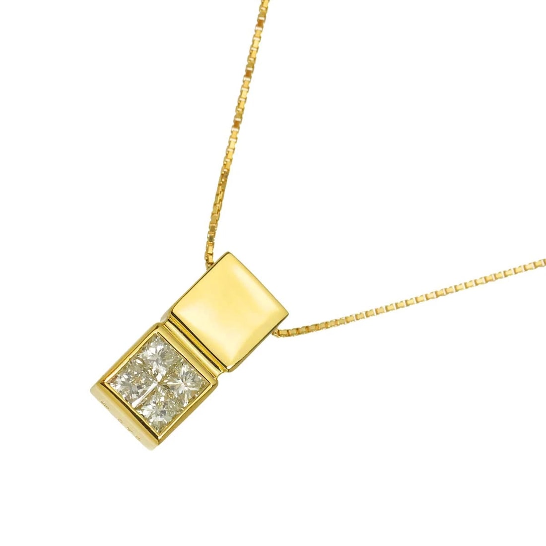DIAMOND NECKLAC YELLOW GOLD 750: Diamond Necklac Yellow Gold 750 Brand: Unbranded Type/Style: Necklace Material: 750 Yellow Gold, Main Stone Natural Color: Gold Size: internal circumference of the chain:17.7inch(Adjustable) Top