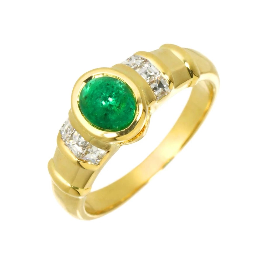 EMERALD DIAMOND RING 18K YG 750 (1 of 4)
