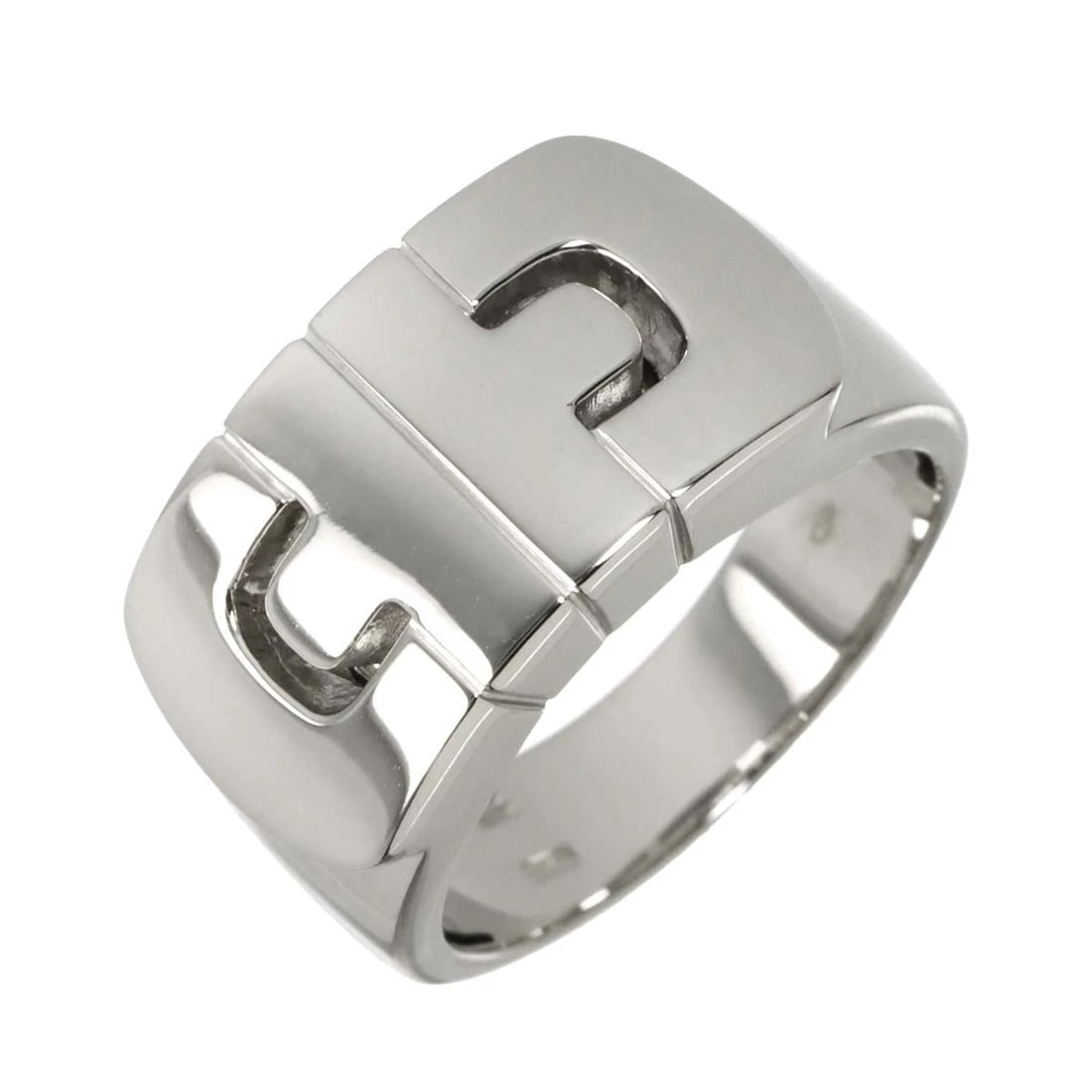 BVLGARI PARENTESI RING WHITE GOLD 750: BVLGARI Parentesi Ring White Gold 750 Brand: BVLGARI Type/Style: Ring Material: 750 White Gold, Color: White Gold Size: 10-10.25(US) Accessories: None Accessories Notice: When purchasing p