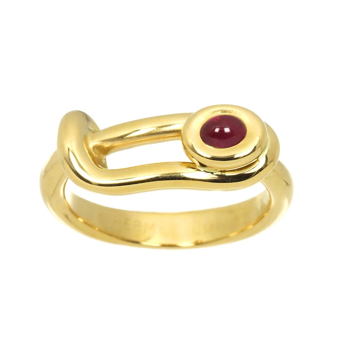 HERMES RUBY RING YELLOW GOLD 750 - 2
