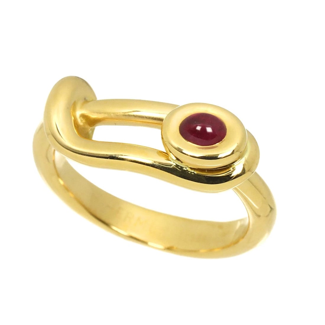 HERMES RUBY RING YELLOW GOLD 750 - 3
